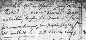 Birth of Gabriel Samson